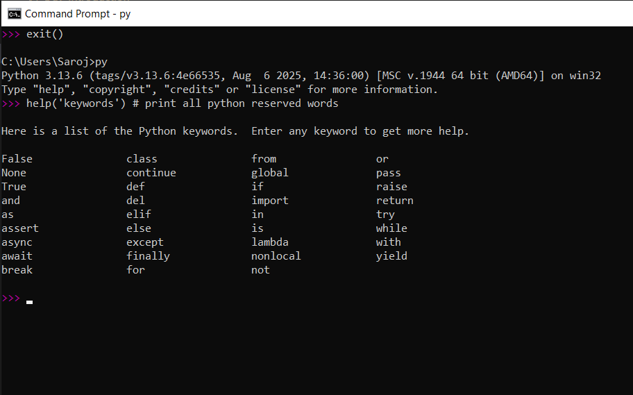 Help and Dir Built in Functions